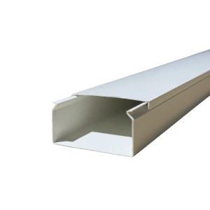 LISTWA DO UKŁADANIA KABLI PCV KORYTKO TUNEL KANAŁ KABLOWY 80x40mm 2mb biała