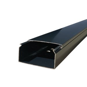 LISTWA DO UKŁADANIA KABLI PCV KORYTKO TUNEL KANAŁ KABLOWY 80x40mm 2m czarny